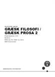 Græsk filosofi / Græsk prosa 2 FS26